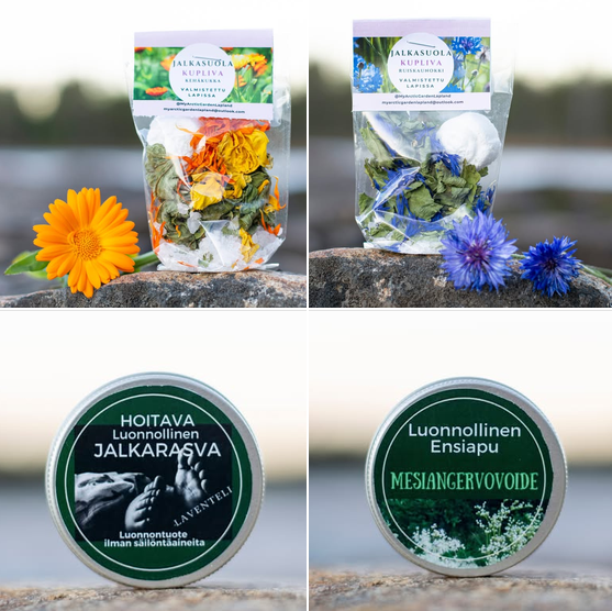 Luonnontuotteet Lapista Putiikki Ylläsjärvi Naturprodukter från Lappland Natural products from Lapland